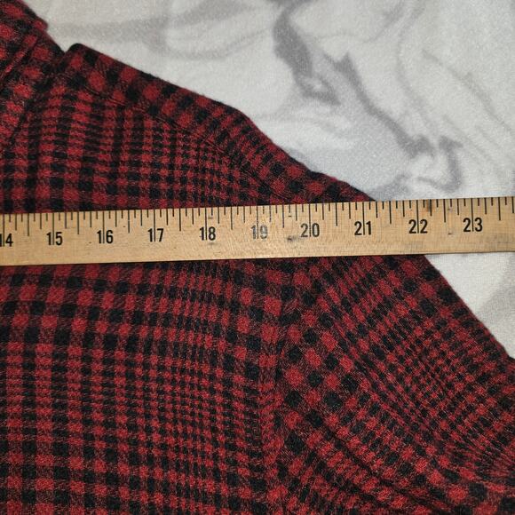 Zara Relaxed Fit Plaid Red/Black Women's Flannel Button Up Size XL - Picture 7 of 9
